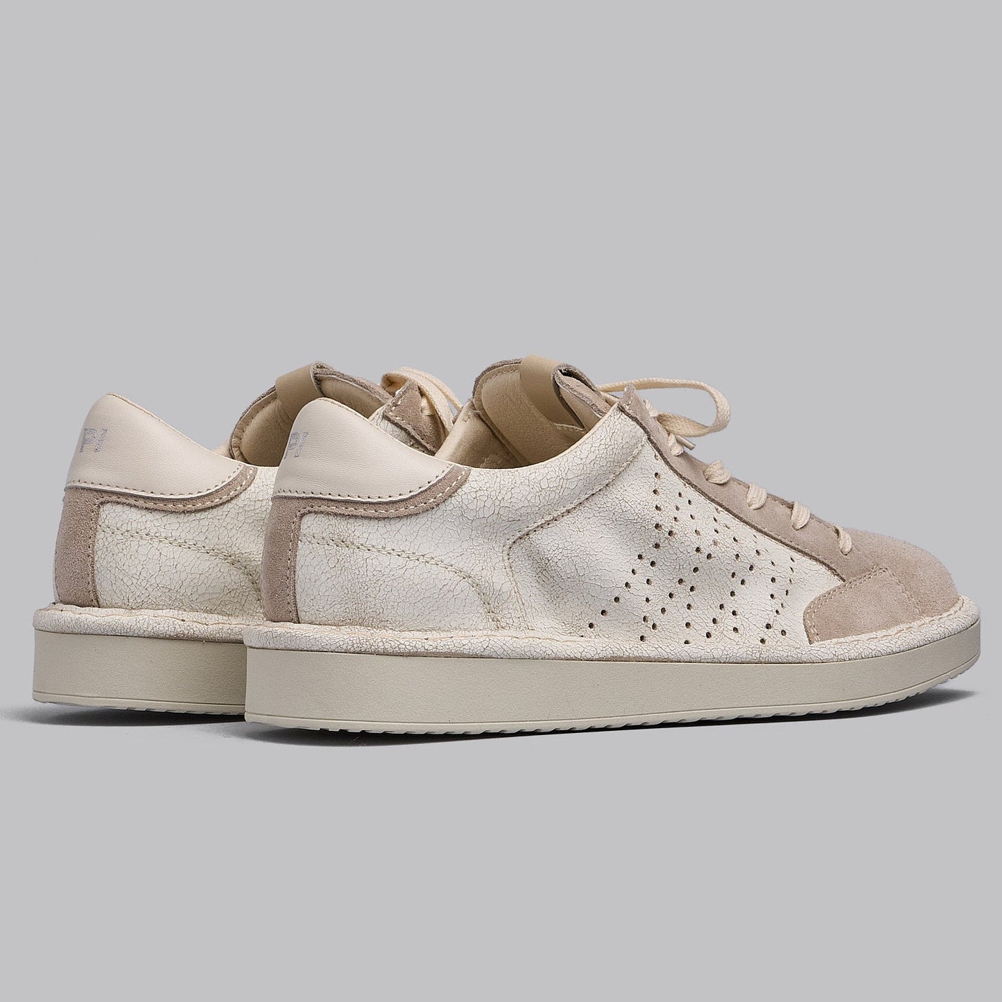 Sneakers Panchic uomo camoscio cracked avorio beige