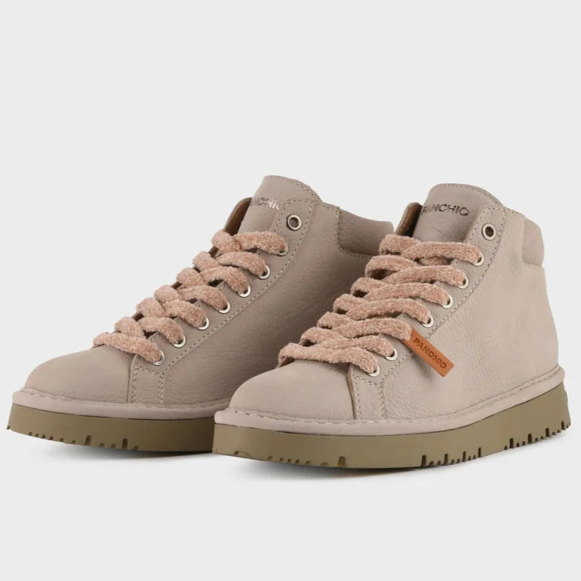 Sneakers Panchic woman nubuck leather dove grey