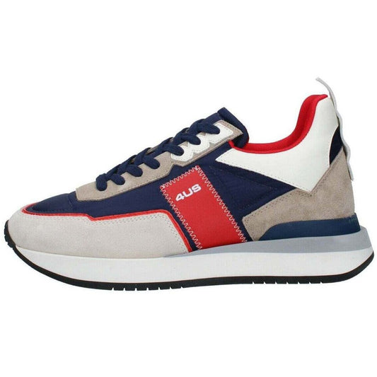 Sneakers Cesare Paciotti 4us uomo pelle e tessuto blu e rosso