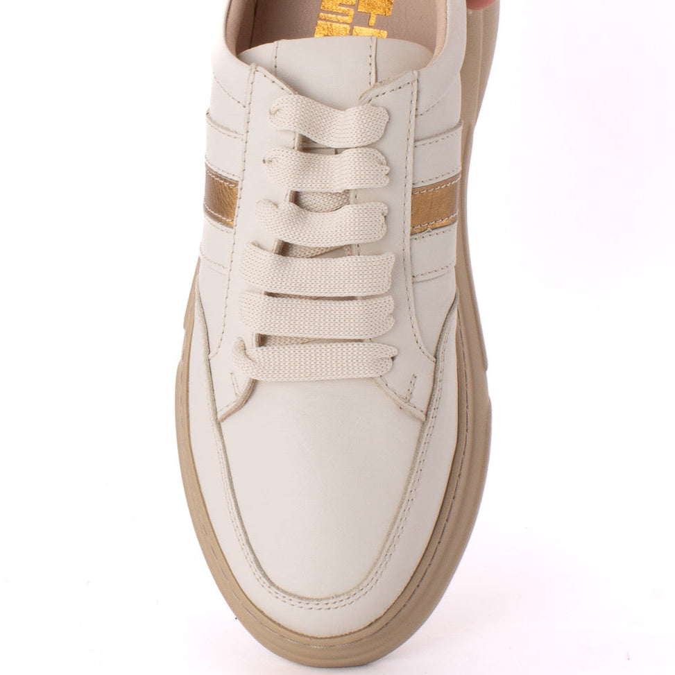 Sneakers Step donna pelle colore bianco e animalier