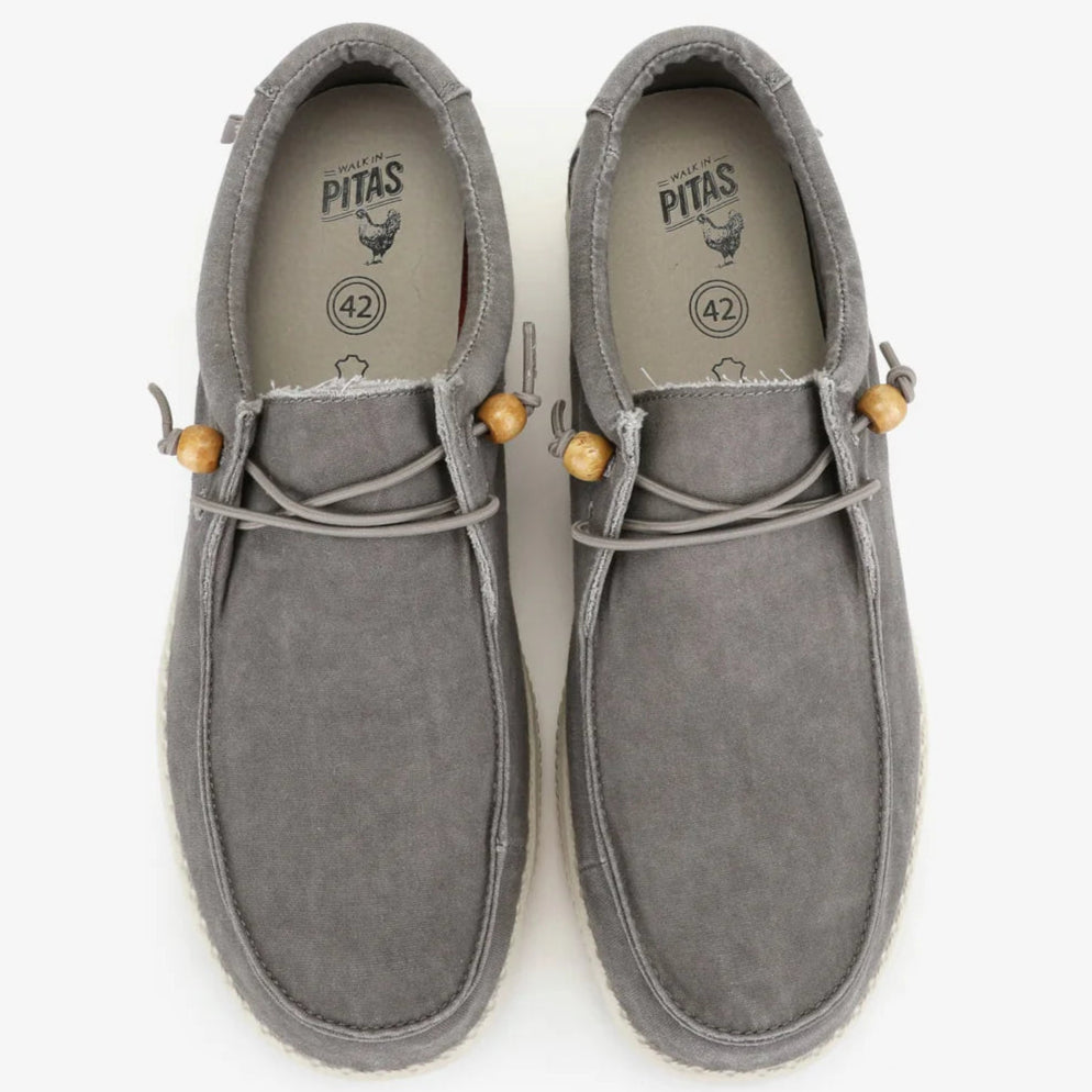Slipon Pitas uomo in 100% cotone colore grigio