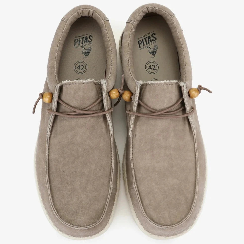 Slipon Pitas unisex in 100% cotone colore beige