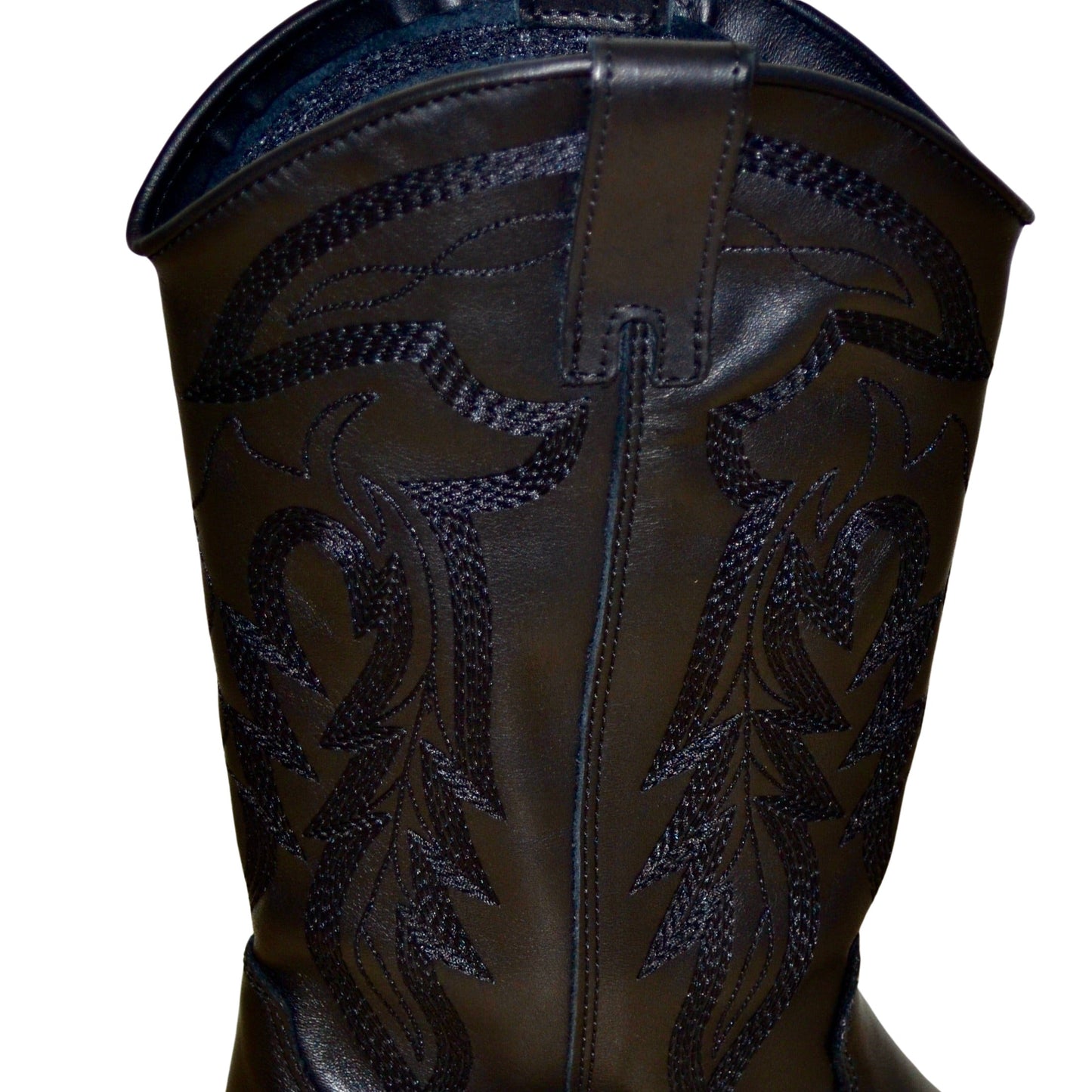 Vertice texani donna pelle nero Made in Italy