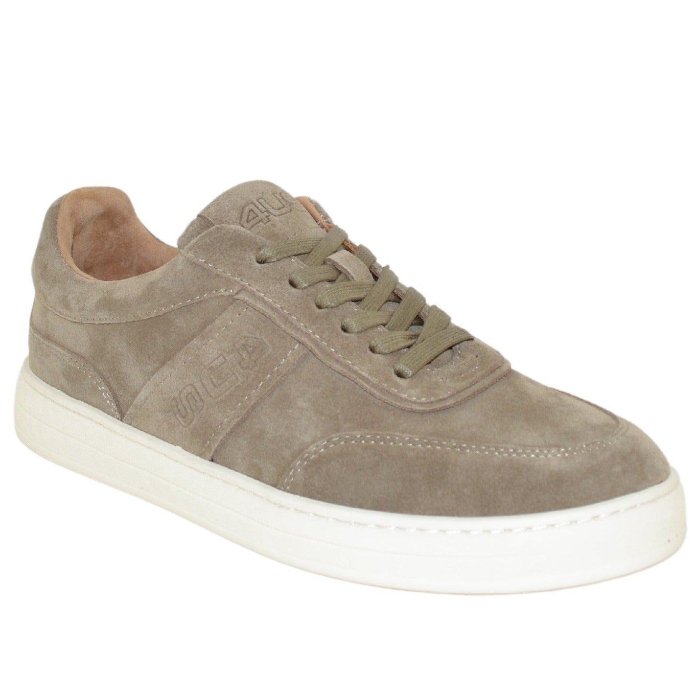 Sneakers Cesare Paciotti 4us uomo pelle scamosciata taupe