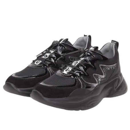 Sneakers NeroGiardini donna nero elastico