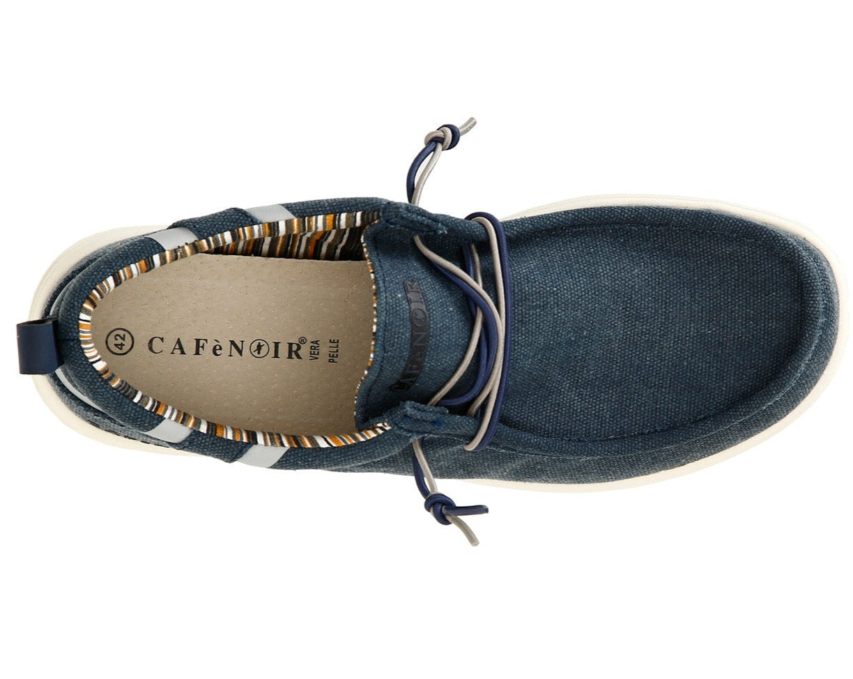 Sneakers CafèNoir man blue fabric