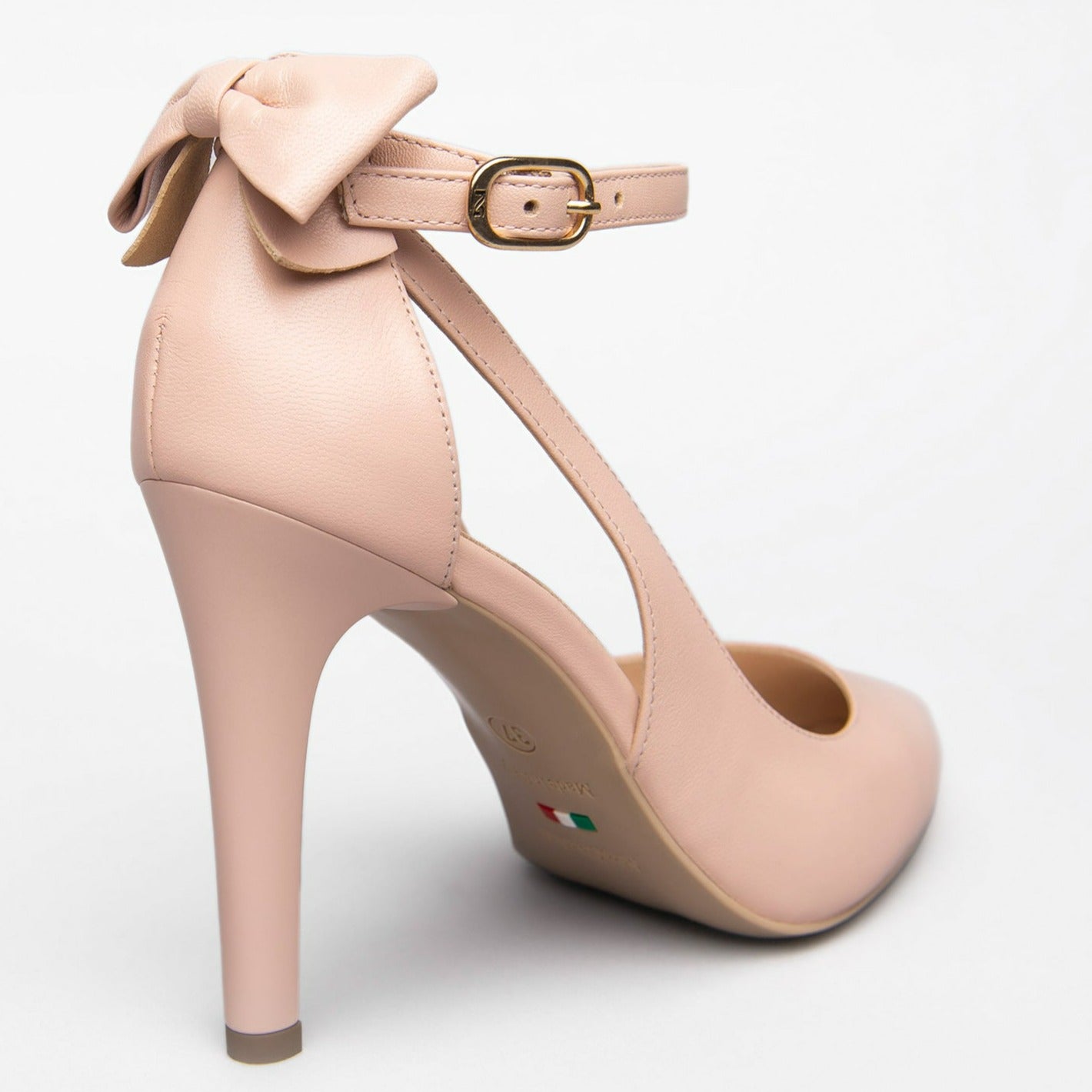 Décolleté NeroGiardini donna pelle rosa fiocco