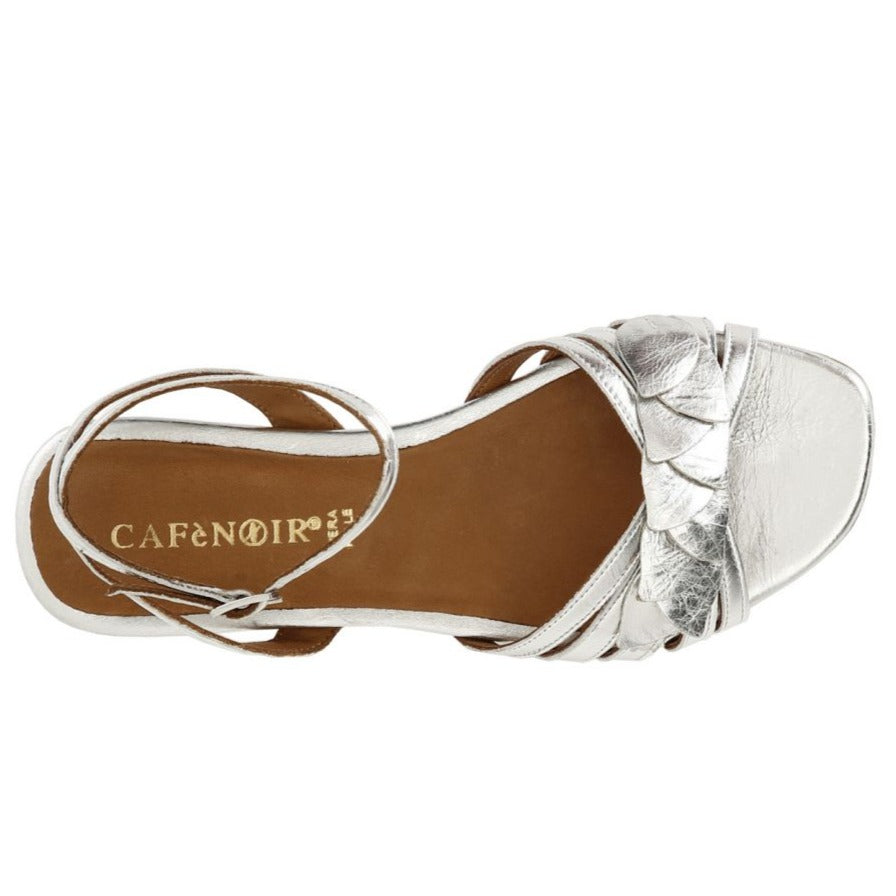 Sandals CafèNoir women silver leather