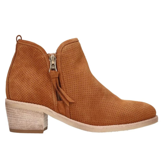 Ankle boots NeroGiardini woman tobacco suede lateral zip