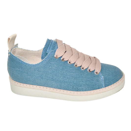Sneakers Panchic woman blue linen