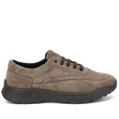 Sneakers eleganti Frau uomo pelle scamosciata beige