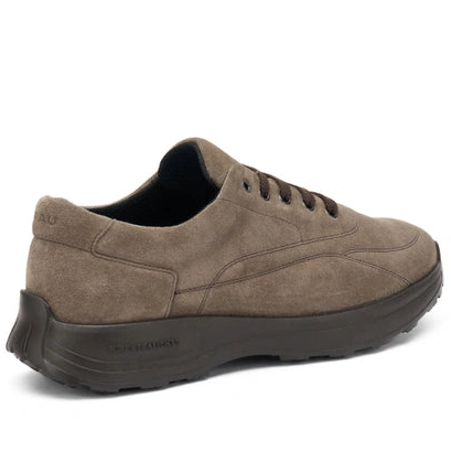 Sneakers eleganti Frau uomo pelle scamosciata beige