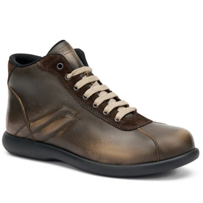 Ankle Boots Frau man dark brown leather