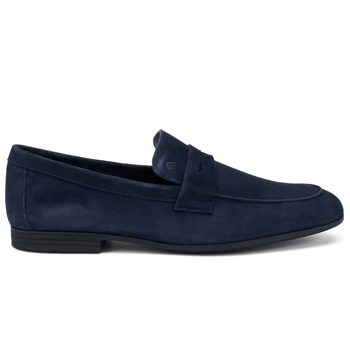 Loafers Frau man blue suede leather