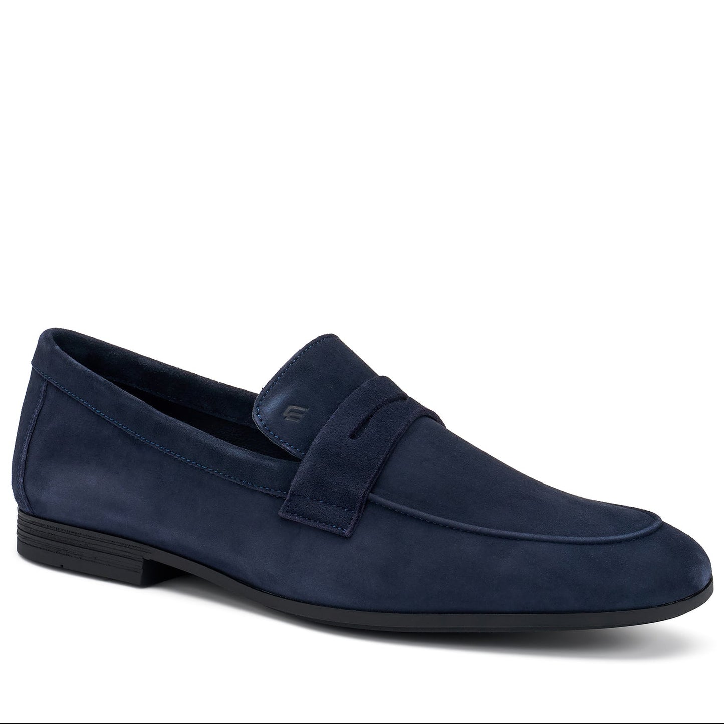 Loafers Frau man blue suede leather