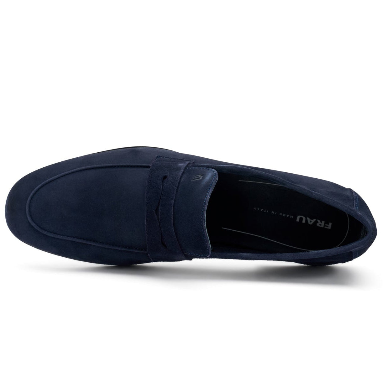 Loafers Frau man blue suede leather