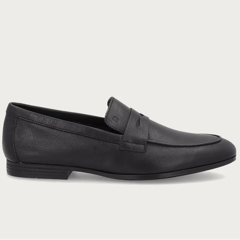 Loafers Frau man black leather