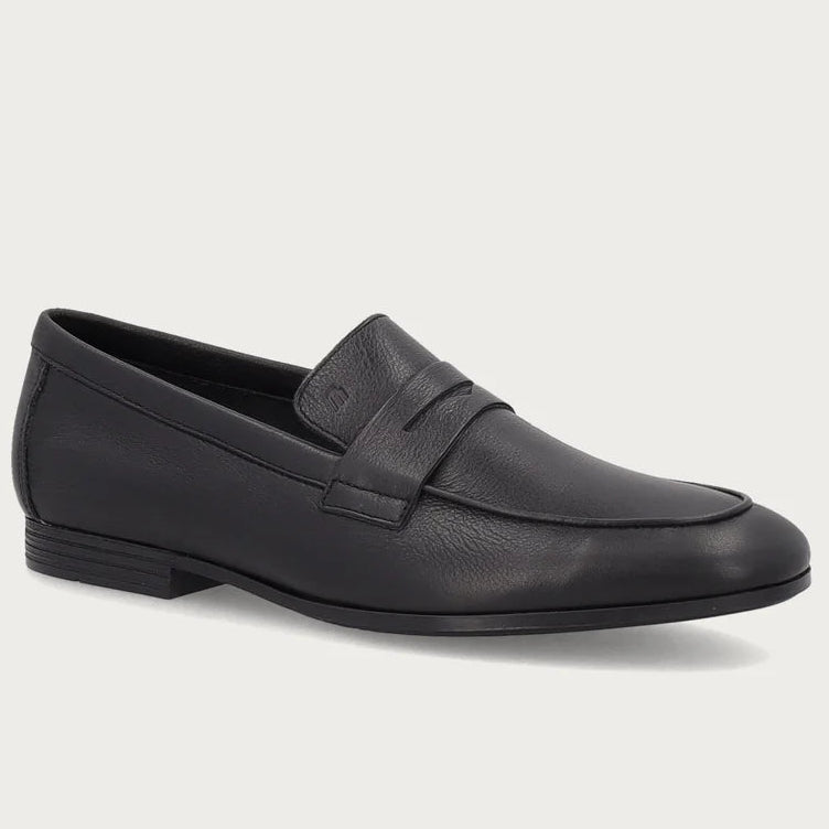 Loafers Frau man black leather