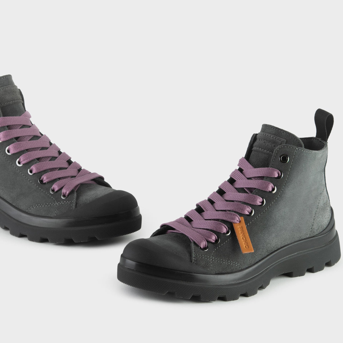 Sneakers Panchic woman dark grey suede