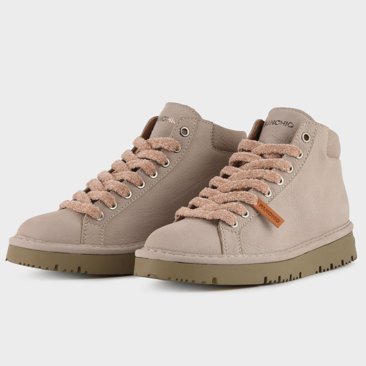 Sneakers Panchic woman nubuck leather dove grey