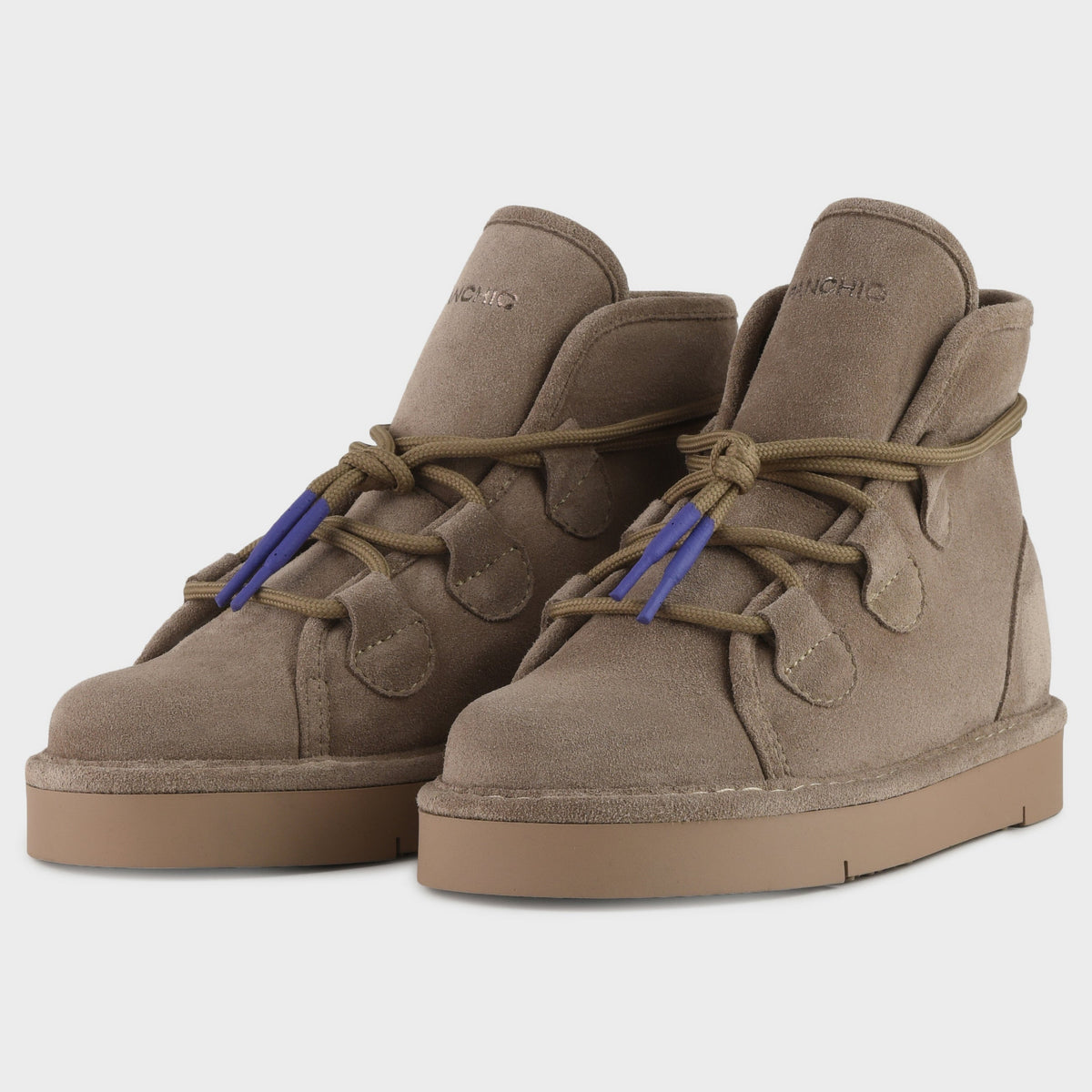 Sneakers Panchic woman walnut suede shearling lining