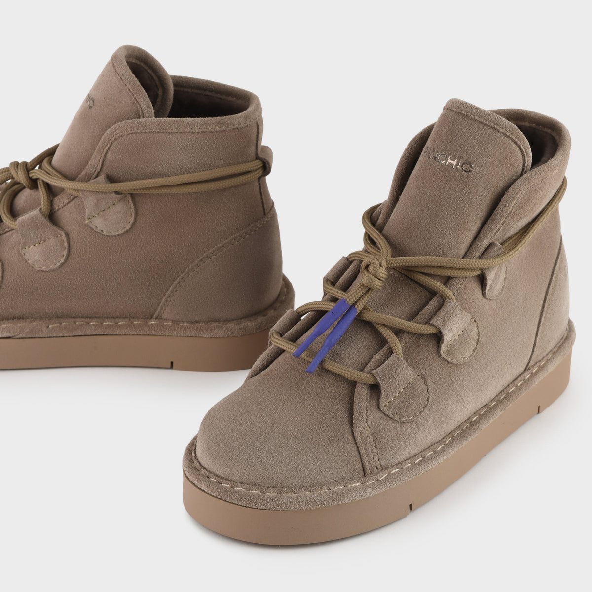 Sneakers Panchic woman walnut suede shearling lining