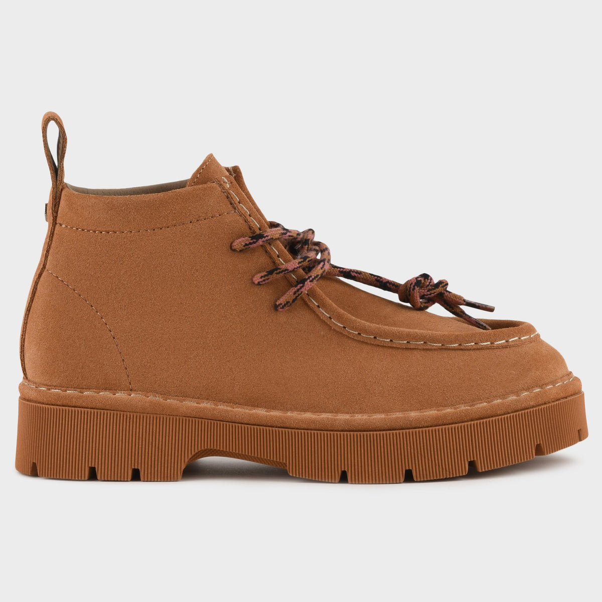 Ankle boots Panchic woman brown suede edged upper