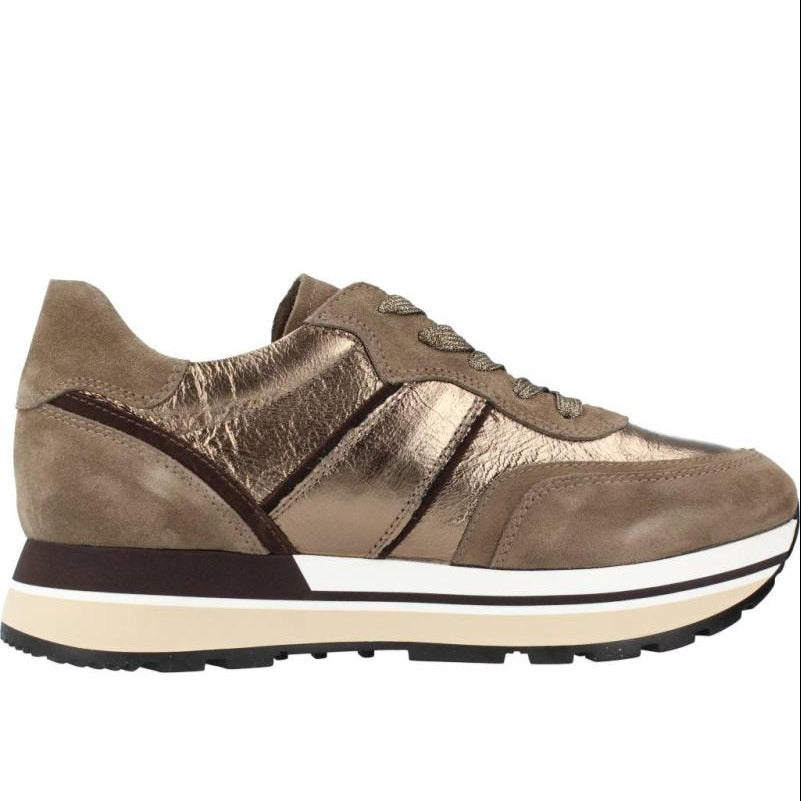 Sneakers Nero Giardini woman brown suede leather