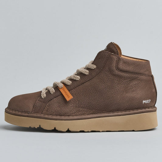 Sneakers Panchic man nubuck leather coffee brown