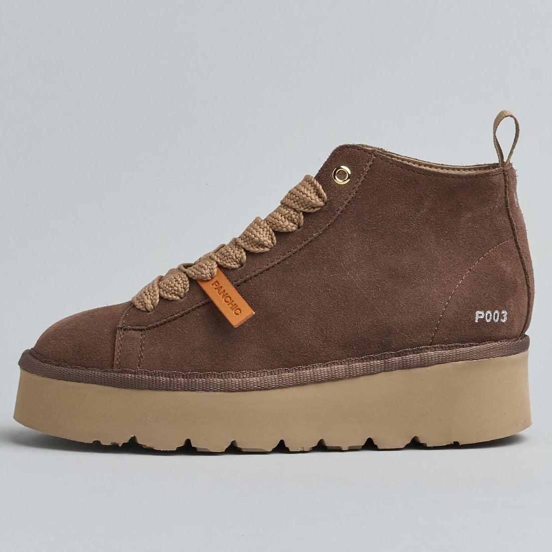 Polacchino Panchic donna camoscio marrone suola platform