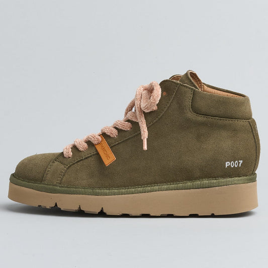Polacchino Panchic donna camoscio verde suola platform