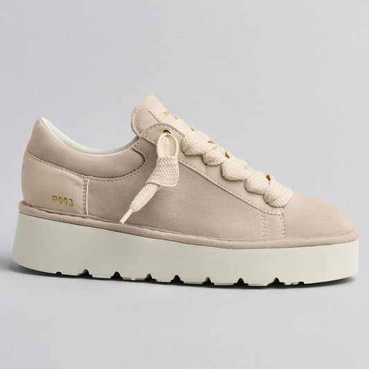 Sneakers Panchic donna pelle e camoscio sabbia