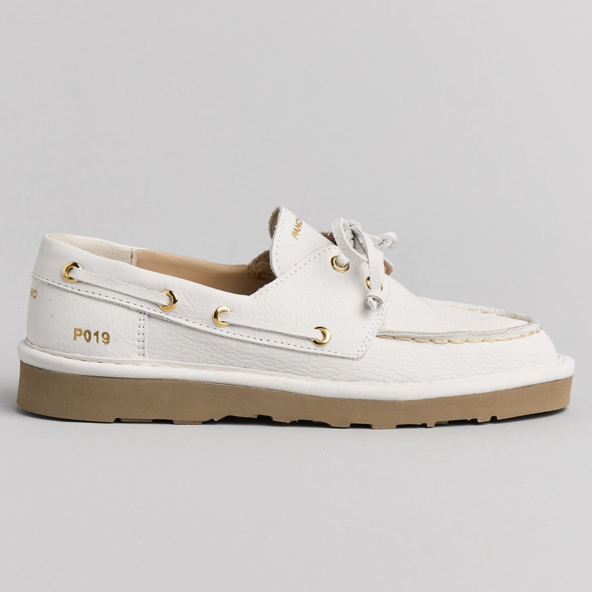 Mocassini Panchic donna pelle nabuk bianco