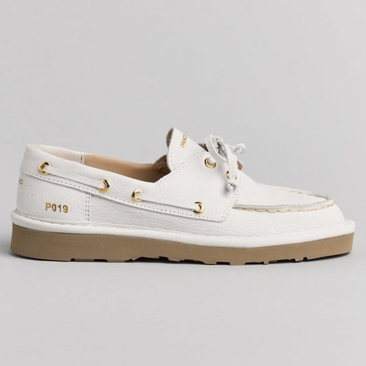 Mocassini Panchic donna pelle nabuk bianco