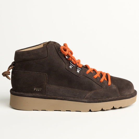 Sneakers Panchic man nubuck leather coffee orange