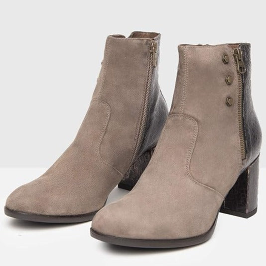 Ankle boots NeroGiardini woman brown suede leather heel