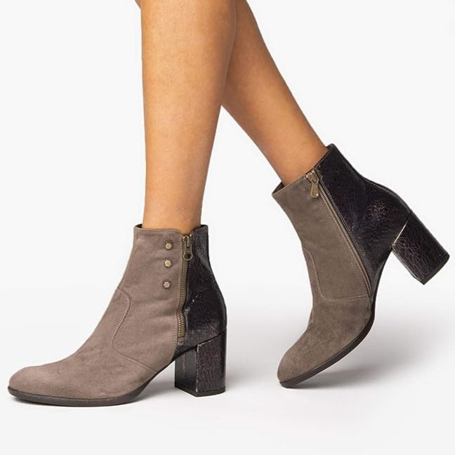 Ankle boots NeroGiardini woman brown suede leather heel