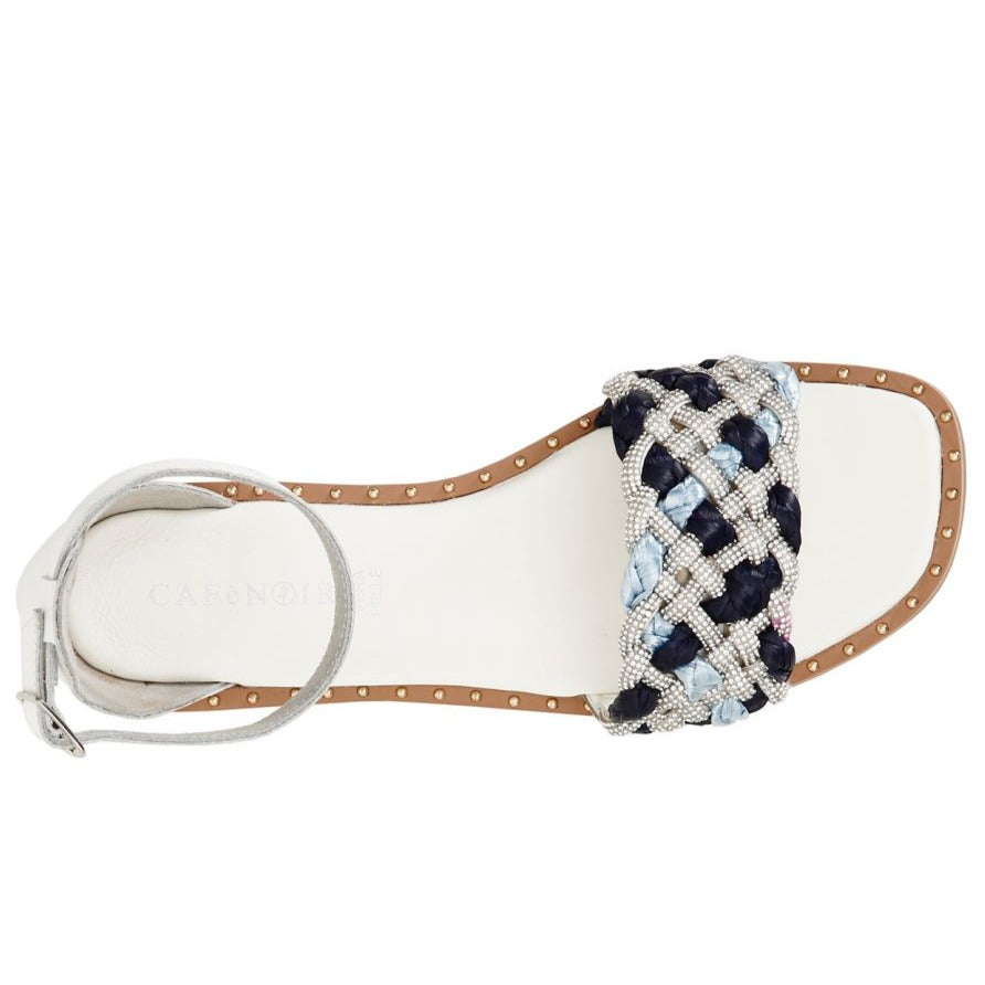 Sandali gioiello CafèNoir donna in pelle multi blu