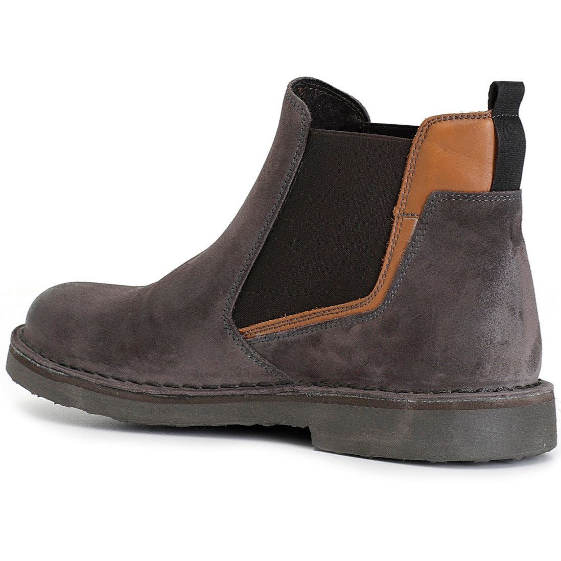 Ankle boots CafèNoir man grey leather side elastics