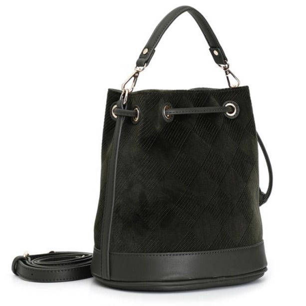 Borsa secchiello Cafènoir donna velluto verde