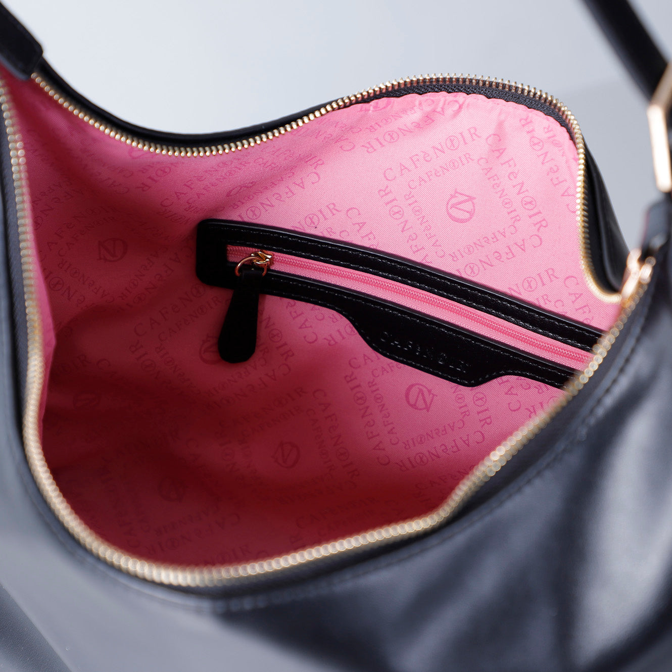 Medium shoulder bag CafèNoir woman black eco-leather fringed effect