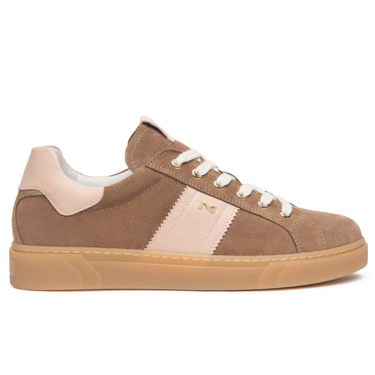 Sneakers NeroGiardini donna pelle scamosciata marrone