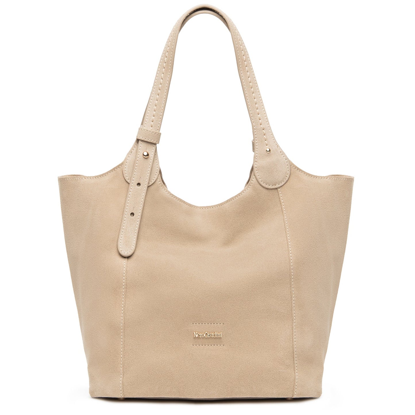 Medium bag NeroGiardini nude suede leather