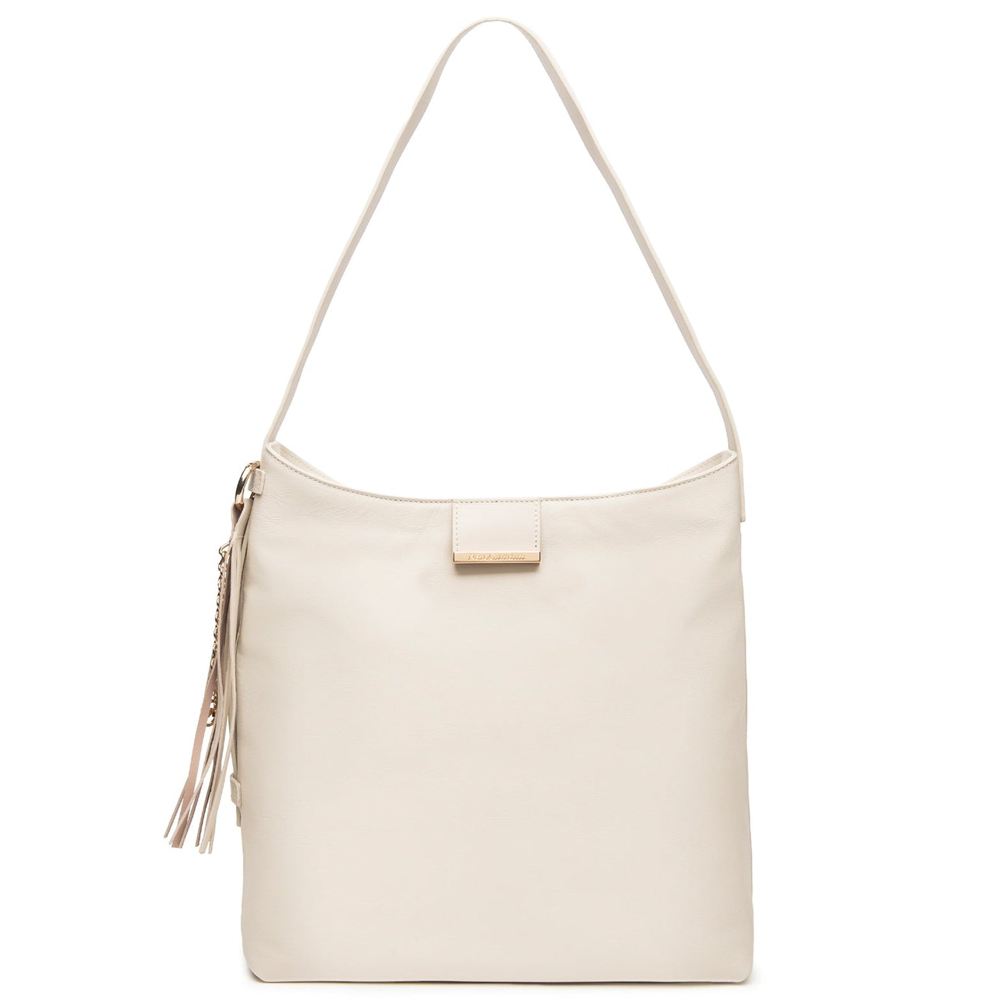 Borsa hobo NeroGiardini pelle bianco