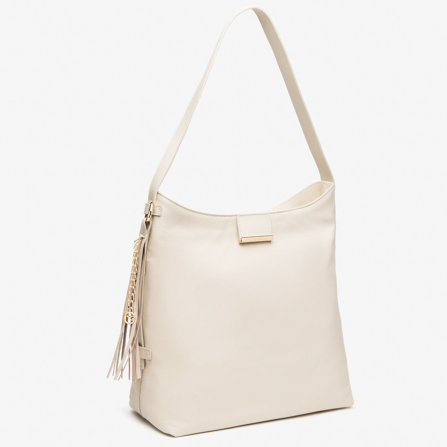 Borsa hobo NeroGiardini pelle bianco
