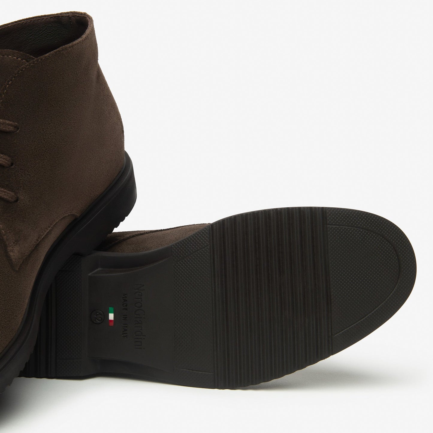 Ankle boots NeroGiardini man brown suede leather
