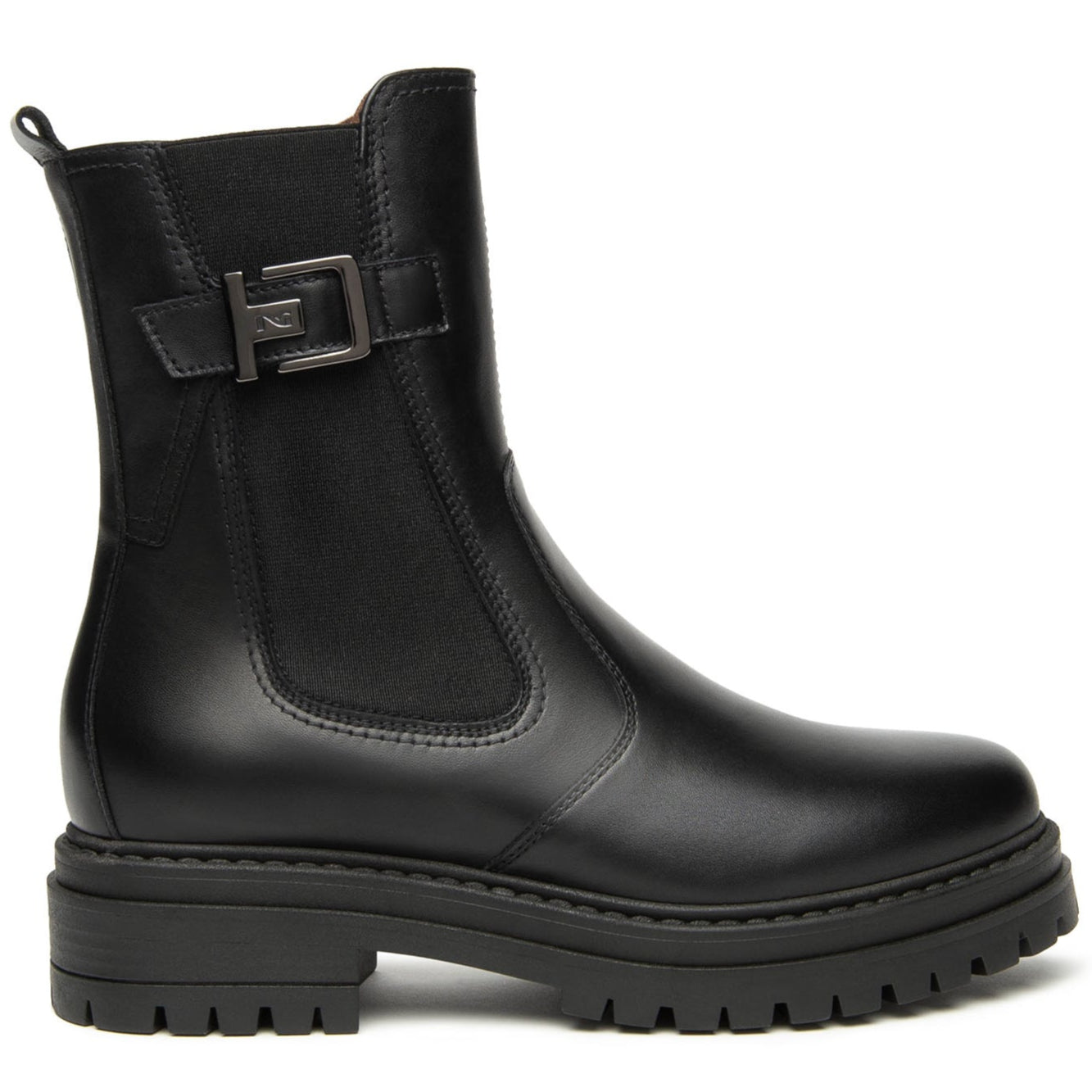 Stivali Chelsea NeroGiardini donna pelle nero zip interna