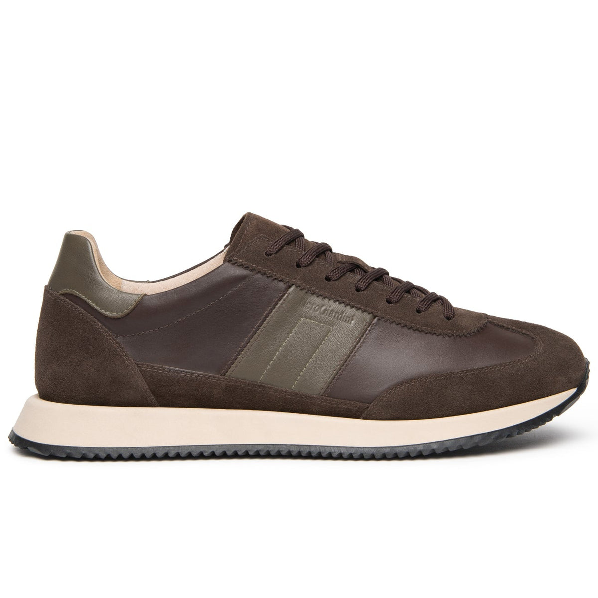 Sneakers NeroGiardini man coffee brown suede leather