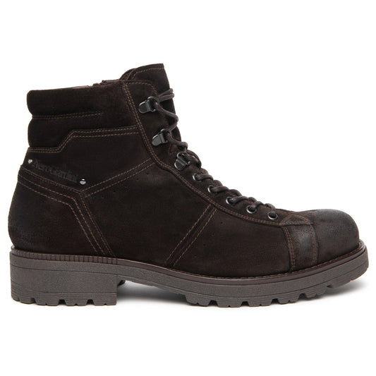 Combat boots NeroGiardini man ebony brown suede