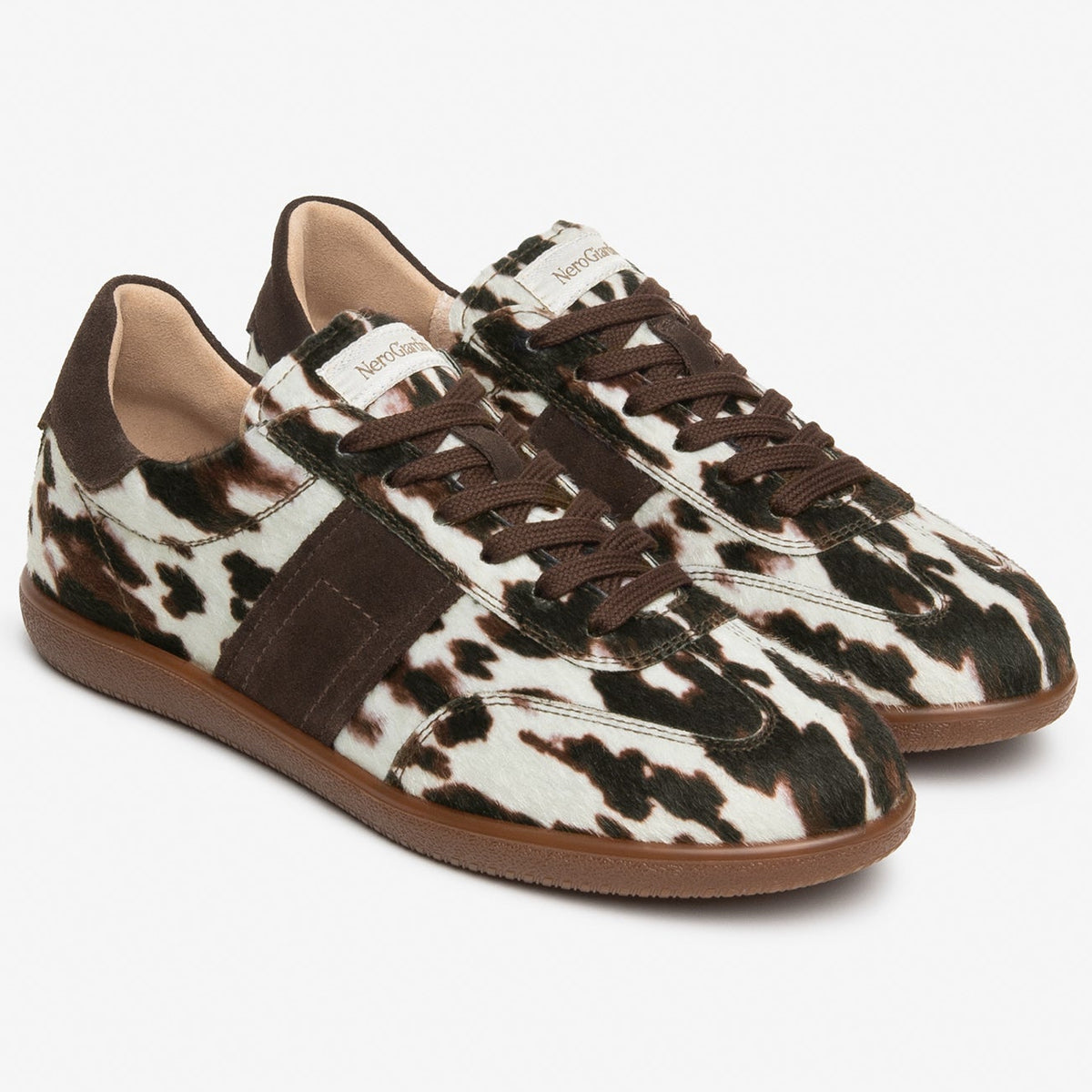 Sneakers NeroGiardini woman animal-print calf hair